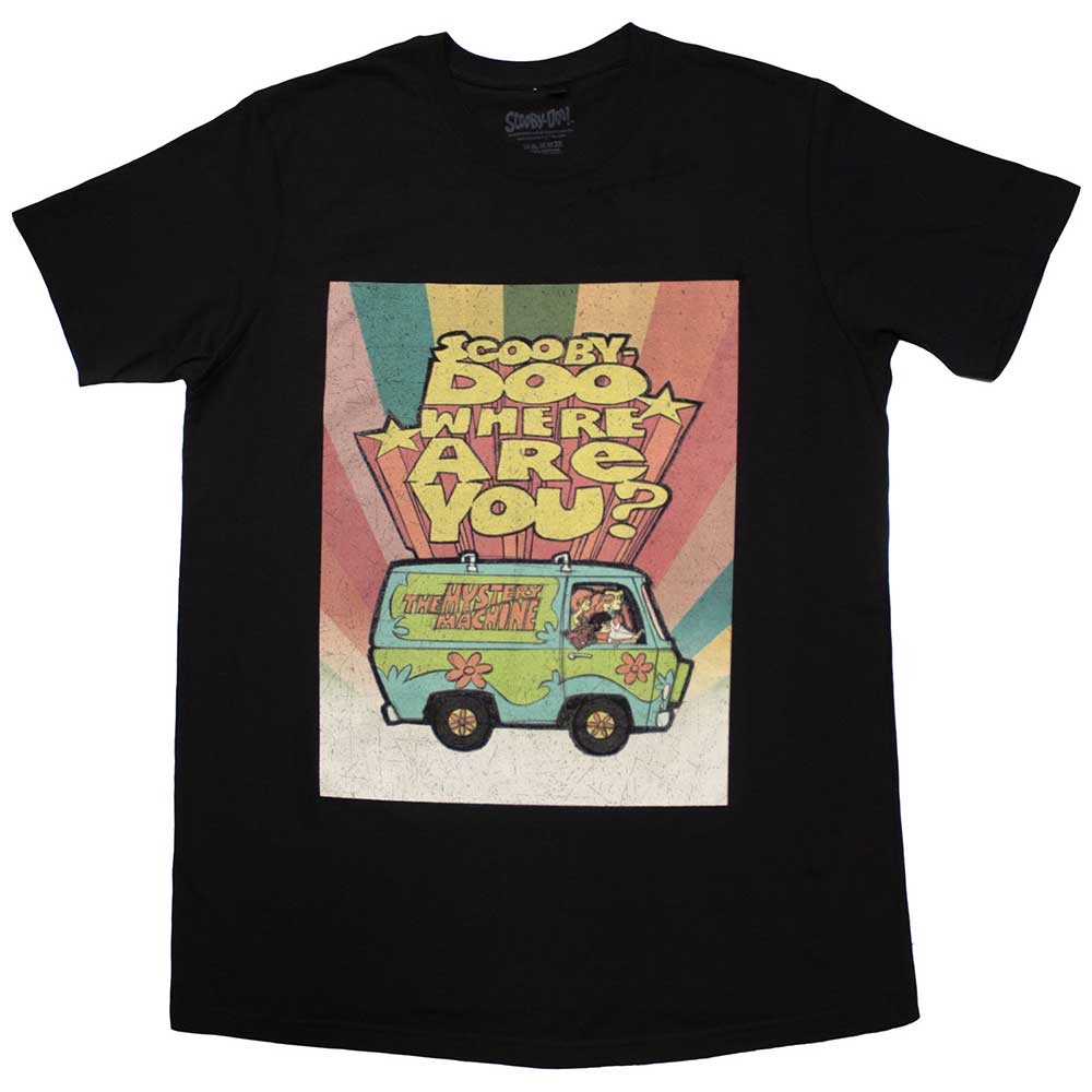 Scooby Doo Unisex T-Shirt: Where Are You? (Black)