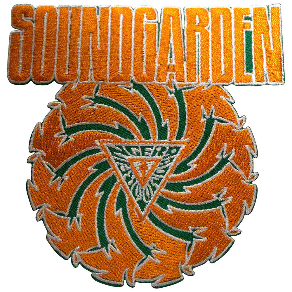 Soundgarden Standard Patch: Badmotorfinger Orange on Green (Green)