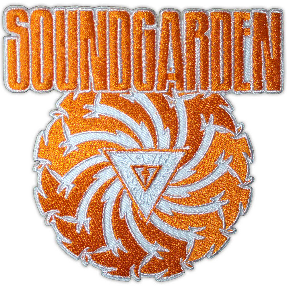 Soundgarden Standard Patch: Badmotorfinger Orange on White (White)