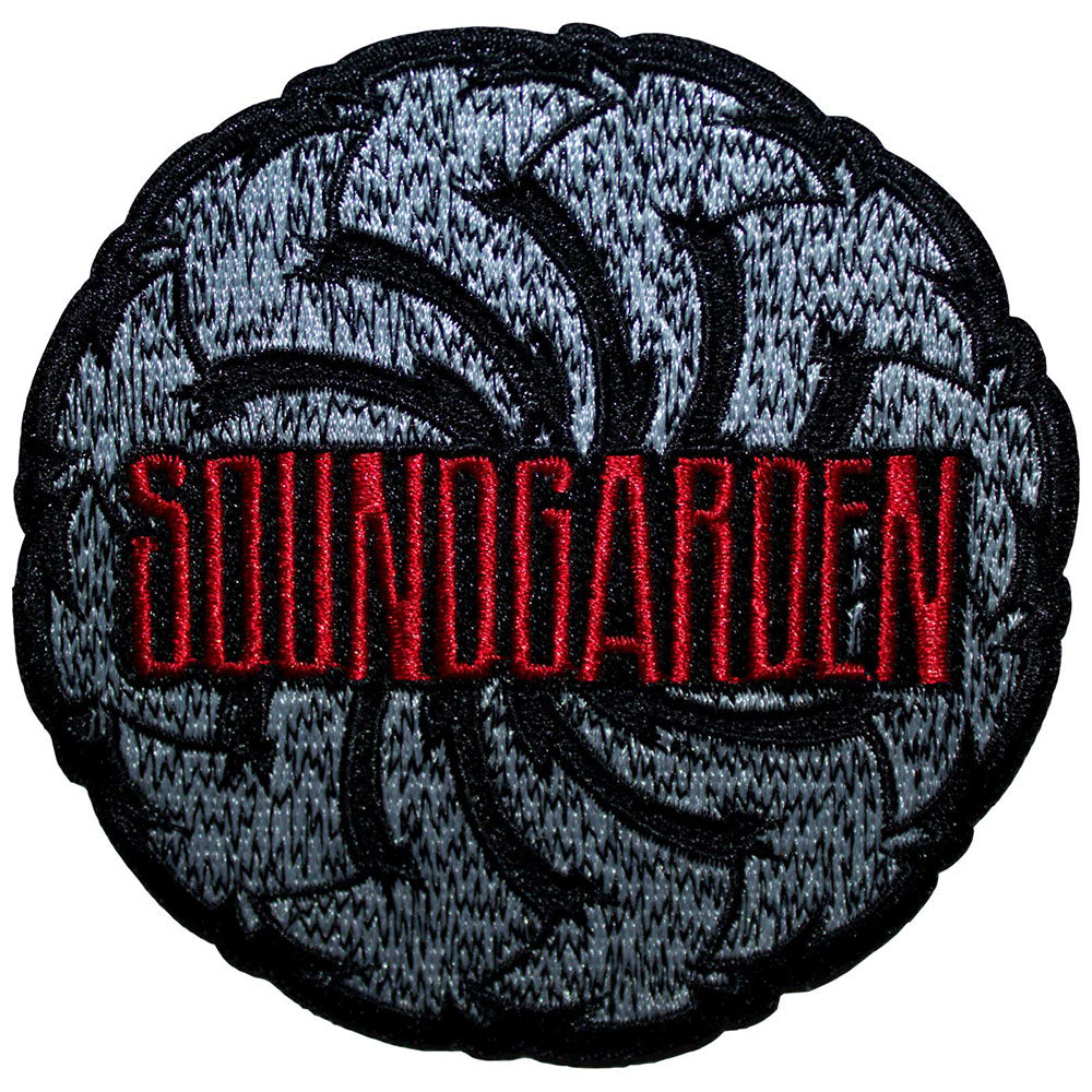 Soundgarden Standard Patch: Logo Swirl B&W