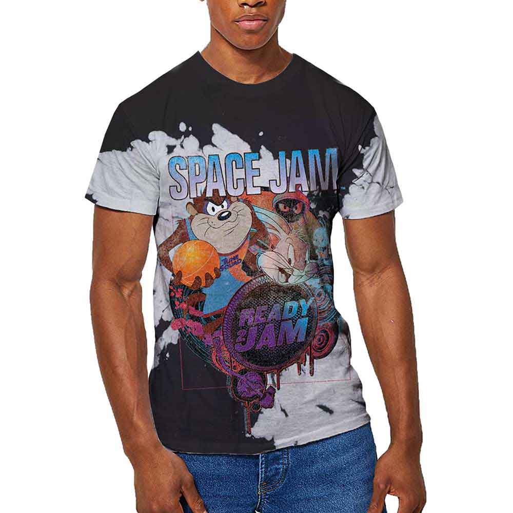 Space Jam Unisex T-Shirt: SJ2: Ready 2 Jam (Black & White) (Wash Collection)