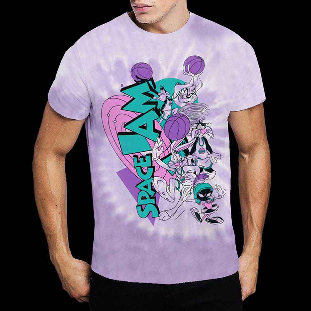 Space Jam Unisex T-Shirt: Retro Squad (Pink) (Wash Collection)