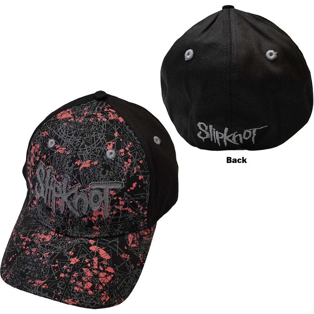 Slipknot Unisex Baseball Cap: Nonagrams Pattern (Black) (Embellished)