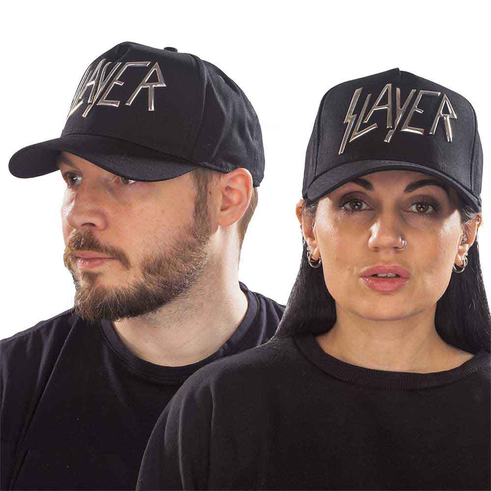 Slayer Unisex Baseball Cap: Sonic Silver Logo (Black)