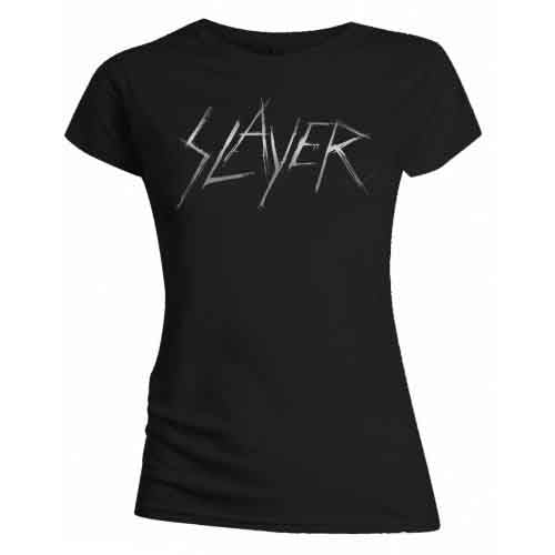 Slayer Ladies T-Shirt: Scratchy Logo (Black)