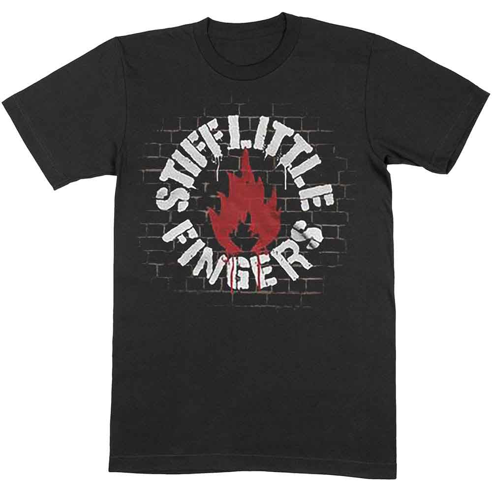 Stiff Little Fingers Unisex T-Shirt: Wall (Black)