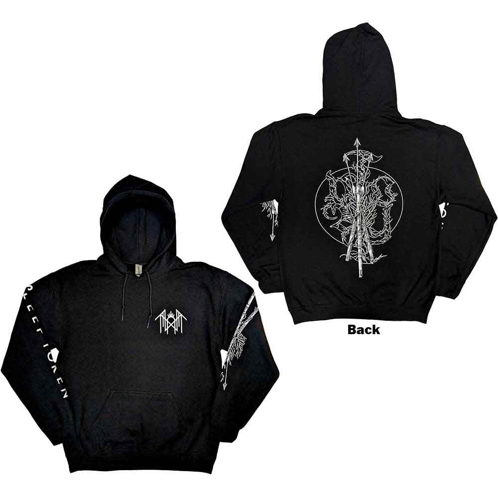 Sleep Token Unisex Pullover Hoodie: Trinity (Black) (Back Print & Sleeve Print)