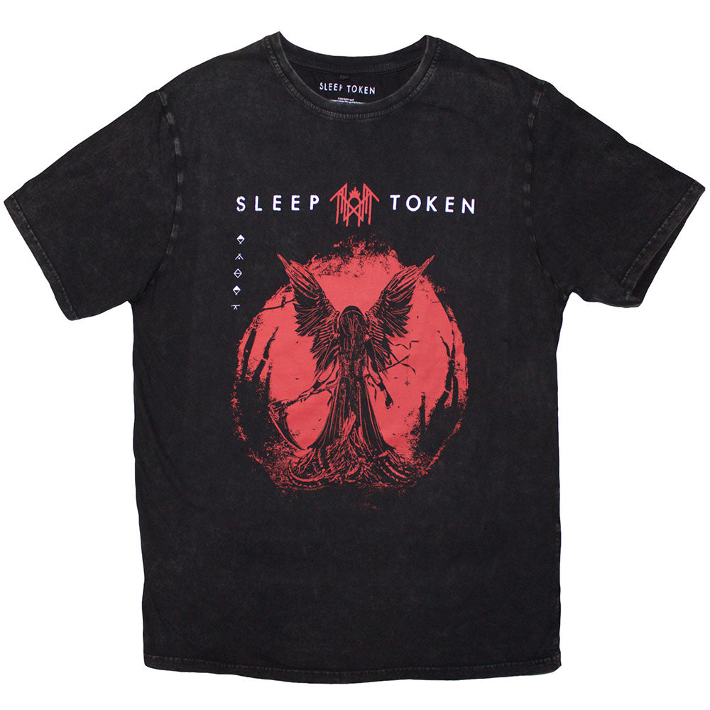 Sleep Token Unisex Stone Wash T-Shirt: Take Me Back To Eden (Black)