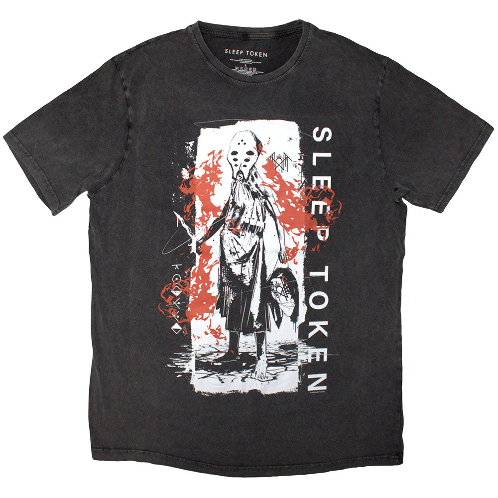 Sleep Token Unisex Stone Wash T-Shirt: Euclid (Charcoal Grey)