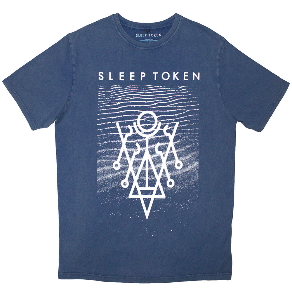 Sleep Token Unisex Stone Wash T-Shirt: Give (Denim Blue)