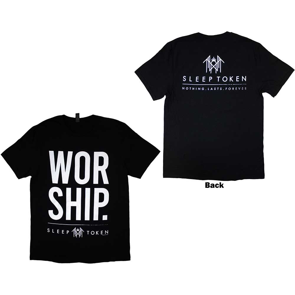 Sleep Token Unisex T-Shirt: Worship (Black) (Back Print)