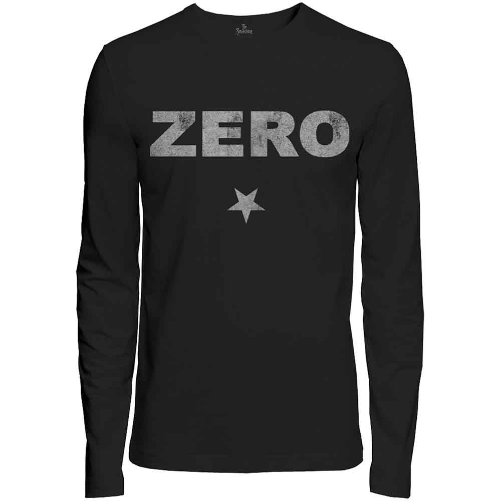 The Smashing Pumpkins Unisex Long Sleeve T-Shirt: Zero Distressed (Black)