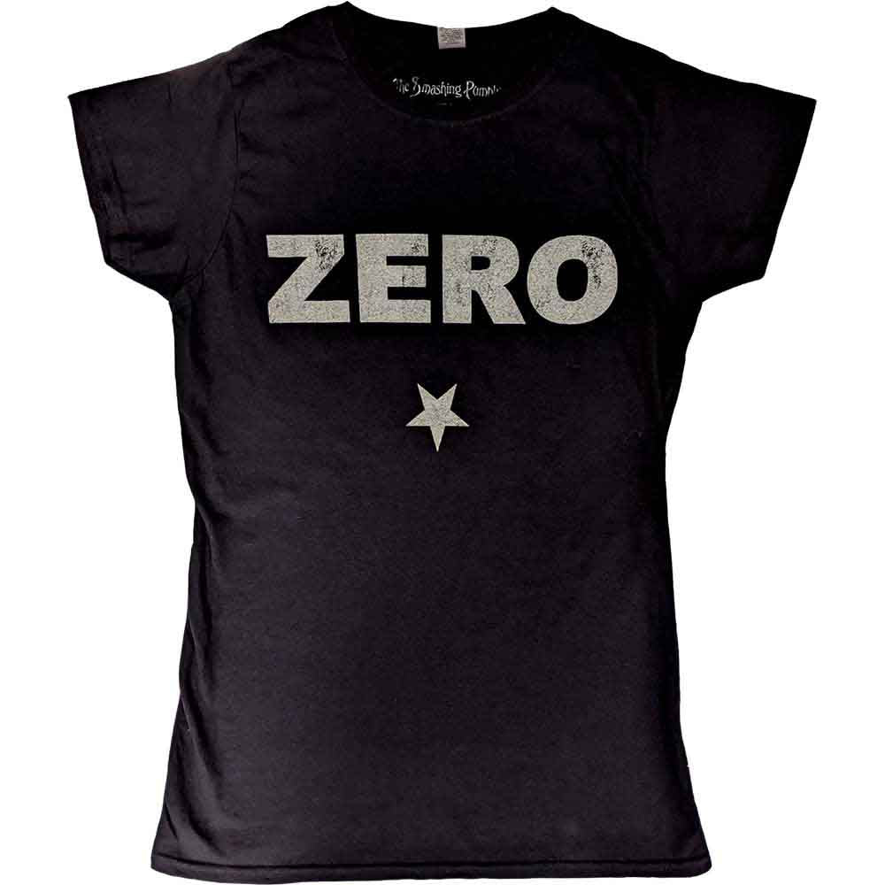 The Smashing Pumpkins Ladies T-Shirt: Zero Distressed (Black)