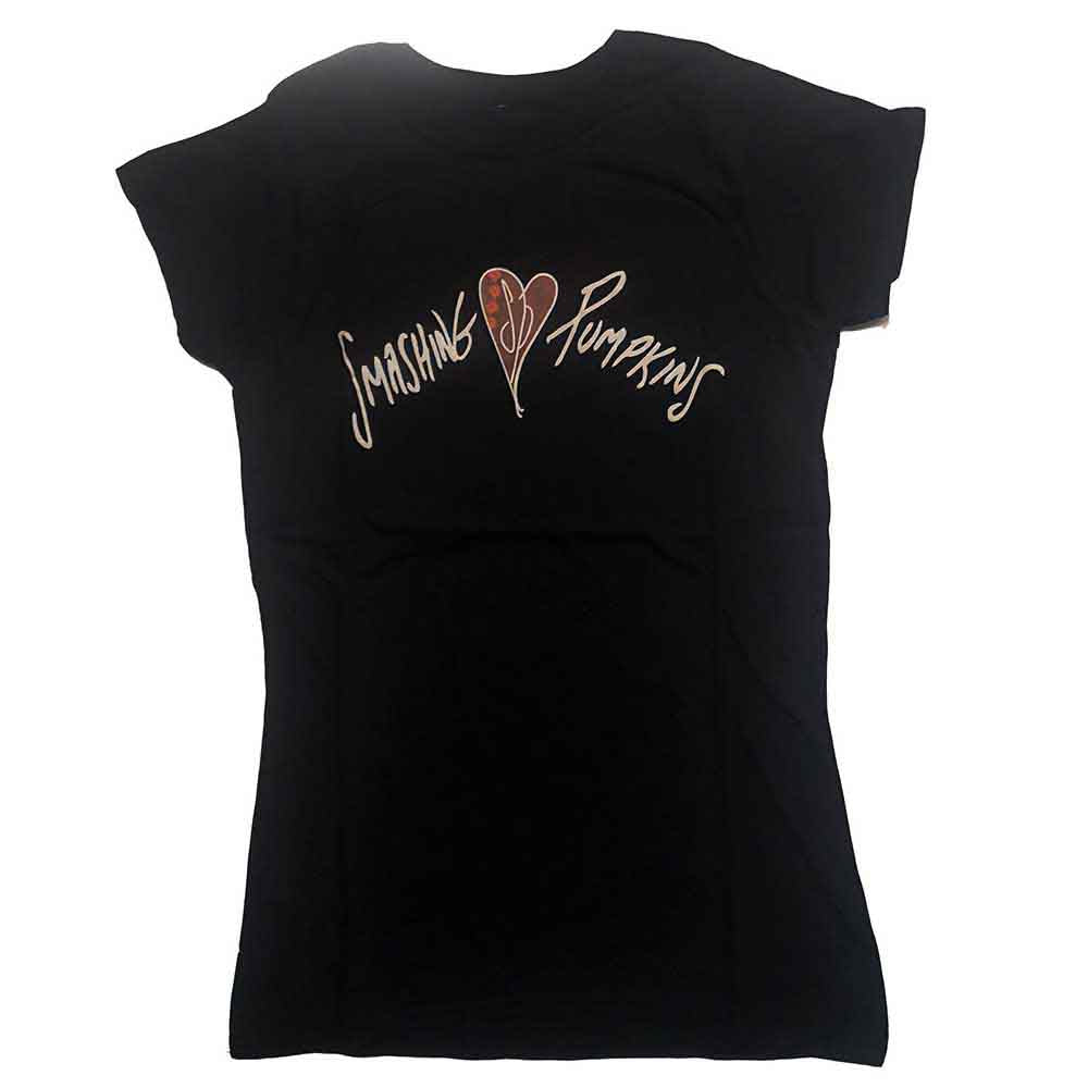 The Smashing Pumpkins Ladies T-Shirt: Gish Heart (Black)