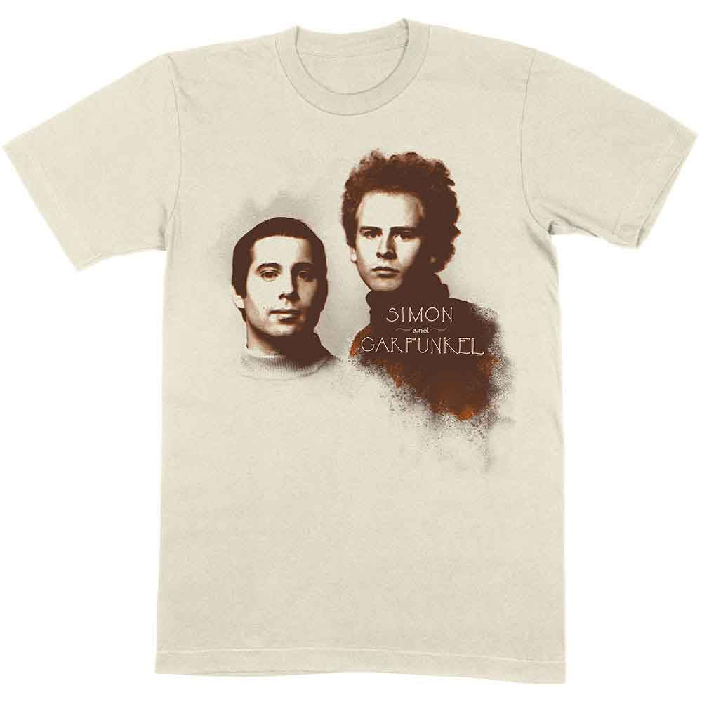 Simon & Garfunkel Unisex T-Shirt: Faces (Natural)