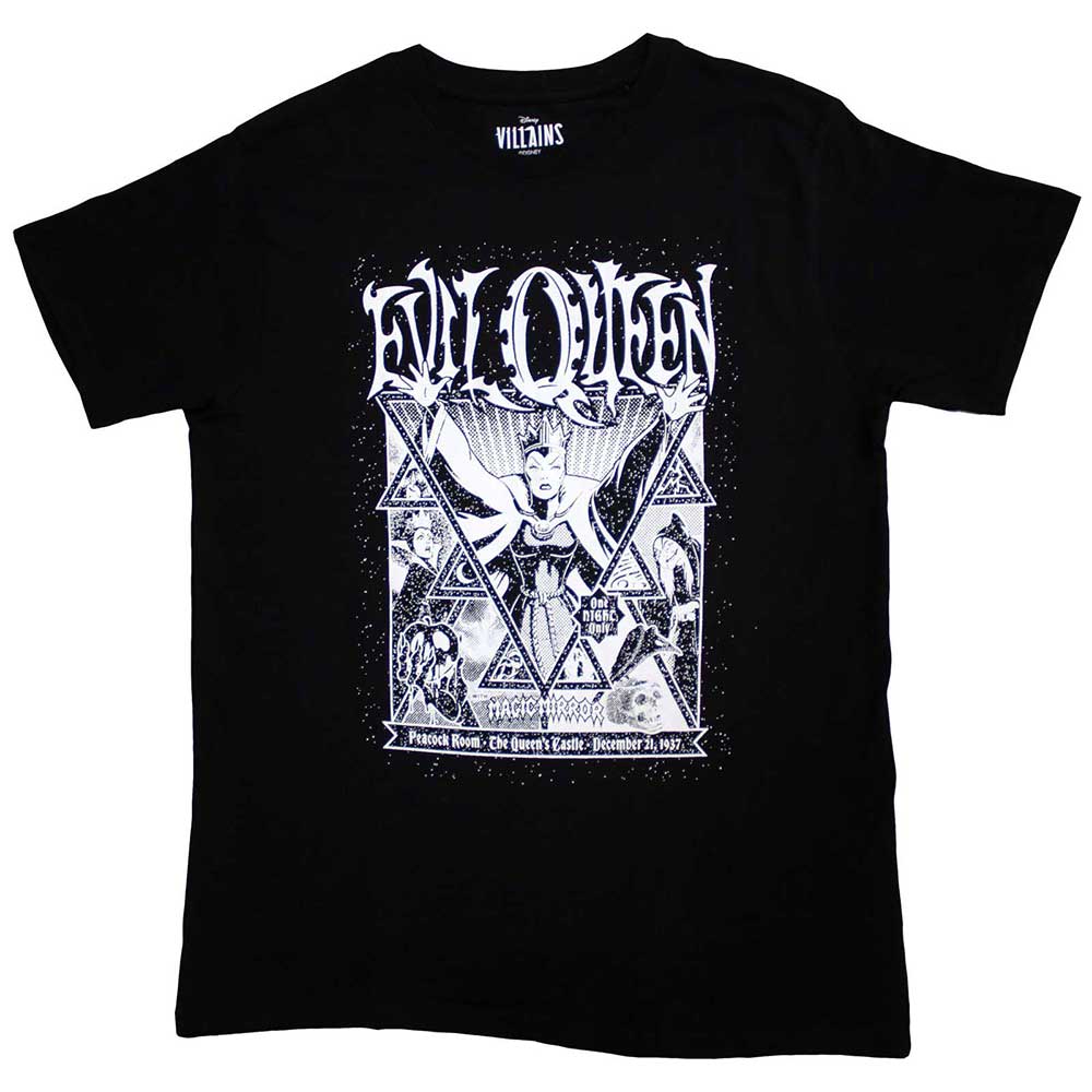 Disney Unisex T-Shirt: Snow White Evil Queen One Night Only (Black)