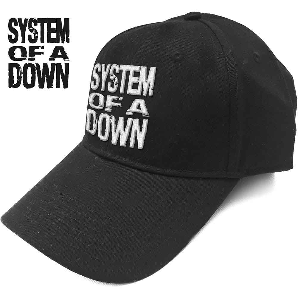 System Of A Down Unisex Baseball Cap: Stacked Logo (Black)