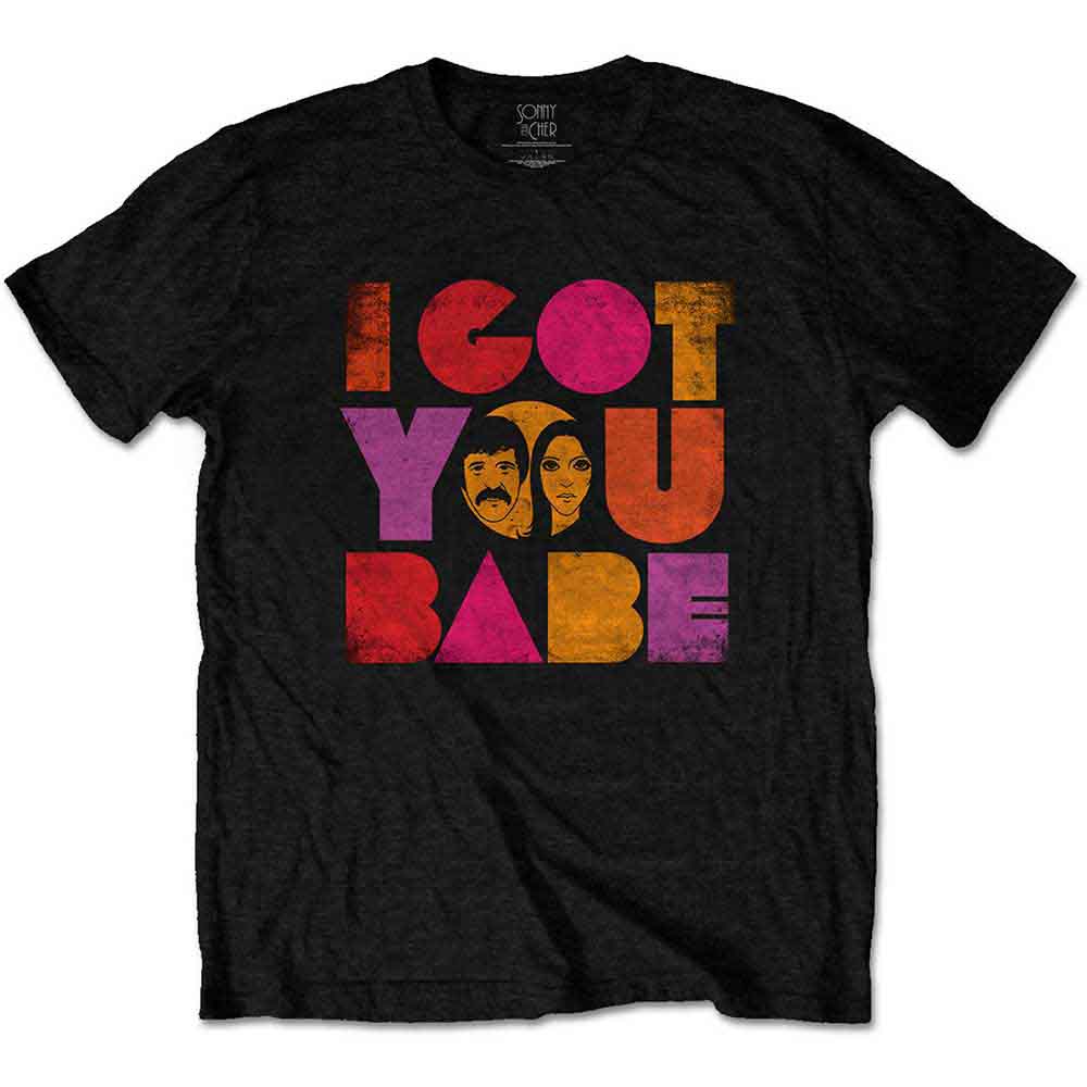 Sonny & Cher Unisex T-Shirt: I Got You Babe (Black)