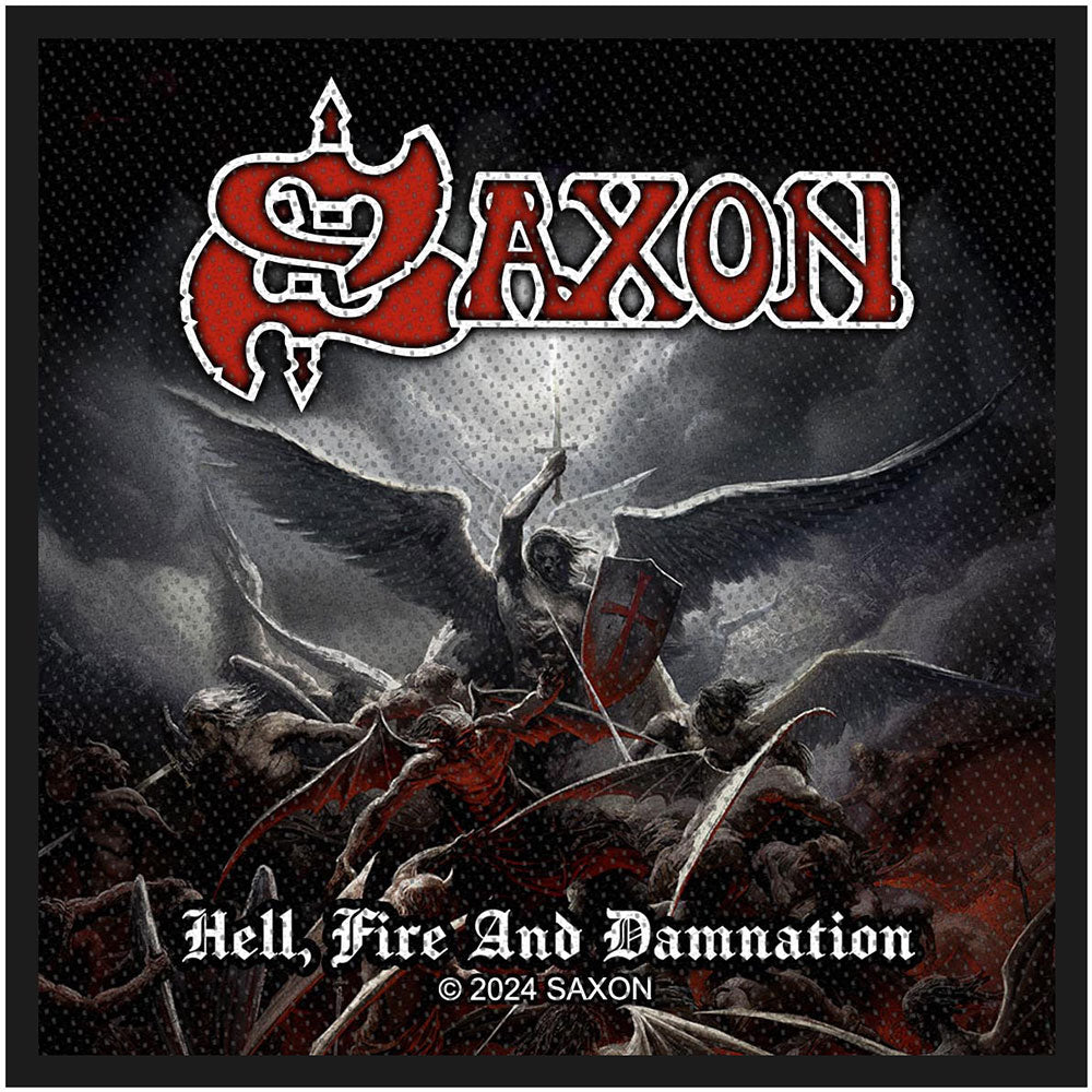 Saxon Standard Patch: Hell, Fire And Damnation