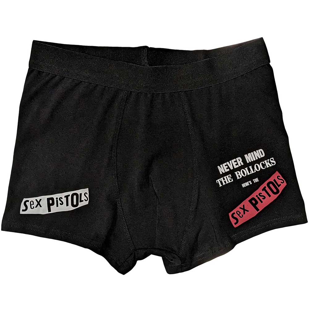 The Sex Pistols Unisex Boxers: Never Mind the Bollocks Original Album (Black)