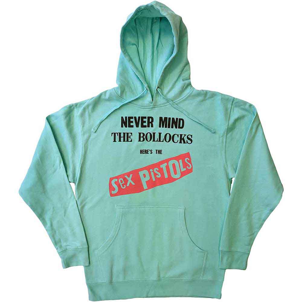 The Sex Pistols Unisex Pullover Hoodie: Never Mind The Bollocks Original Album (Green)