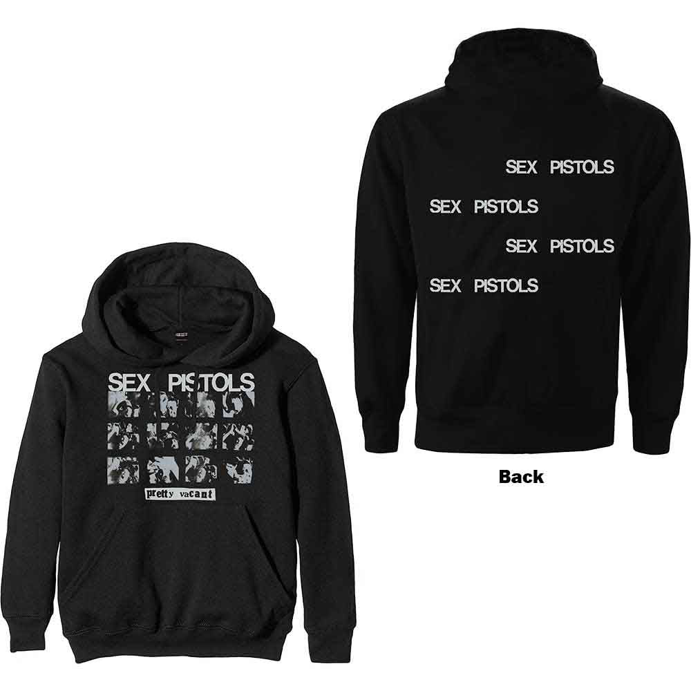 The Sex Pistols Unisex Pullover Hoodie: Pretty Vacant (Black) (Back Print)