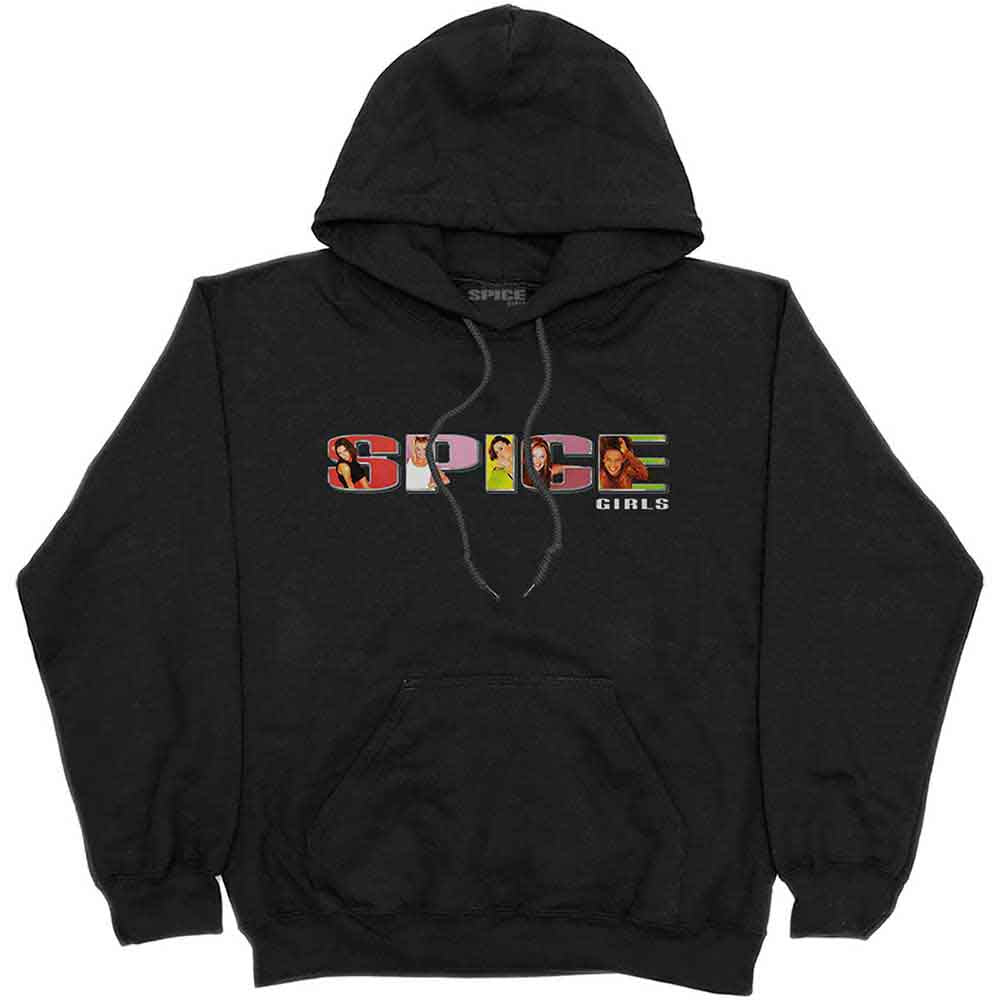 The Spice Girls Unisex Pullover Hoodie: Spice Logo (Black)