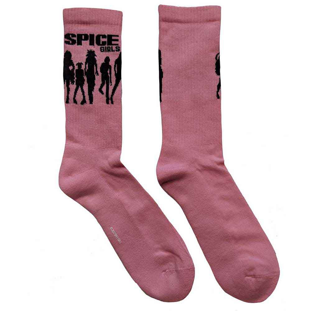 The Spice Girls Unisex Ankle Socks: Silhouette (Pink) (UK Size 7 - 11)