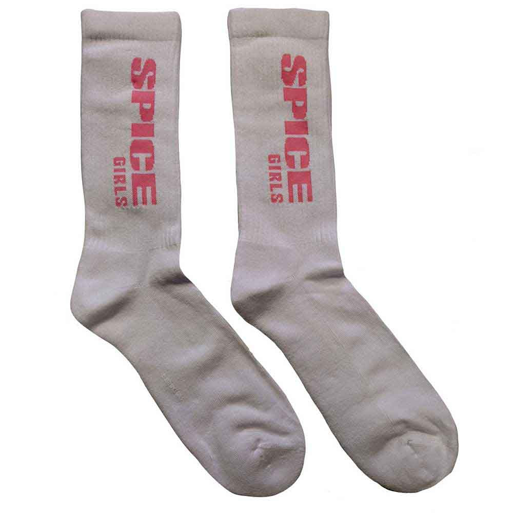 The Spice Girls Unisex Ankle Socks: Logo (White) (UK Size 7 - 11)