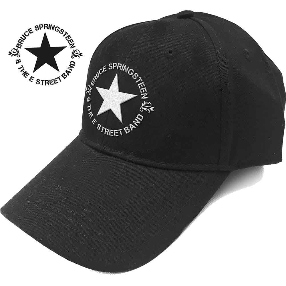 Bruce Springsteen Unisex Baseball Cap: Circle Star Logo (Black)