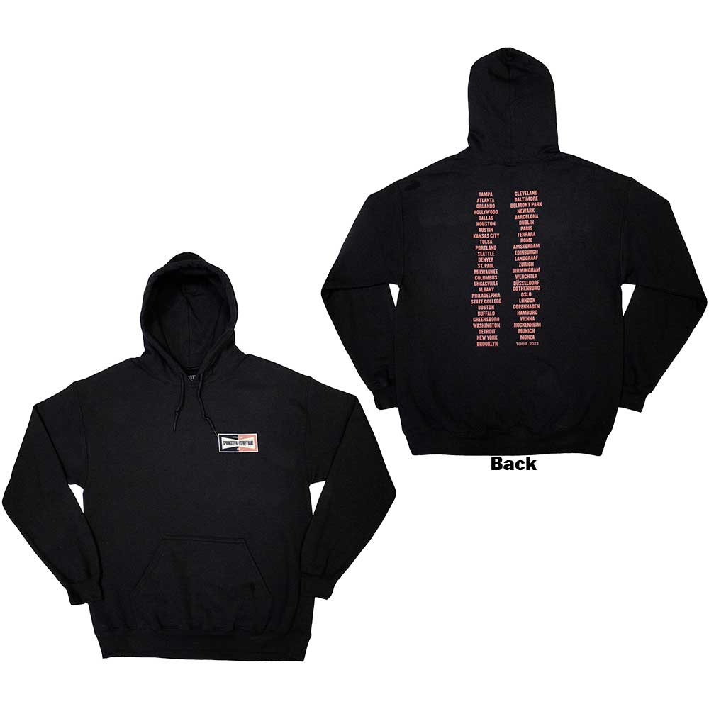 Bruce Springsteen Unisex Pullover Hoodie: Tour '23 Champion (Black) (Back Print & Ex-Tour)