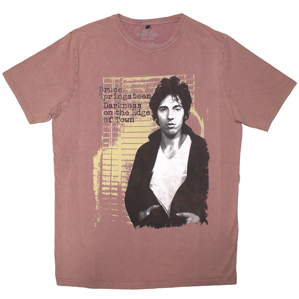 Bruce Springsteen Unisex Stone Wash T-Shirt: DOTEOT (Kashmir Red)