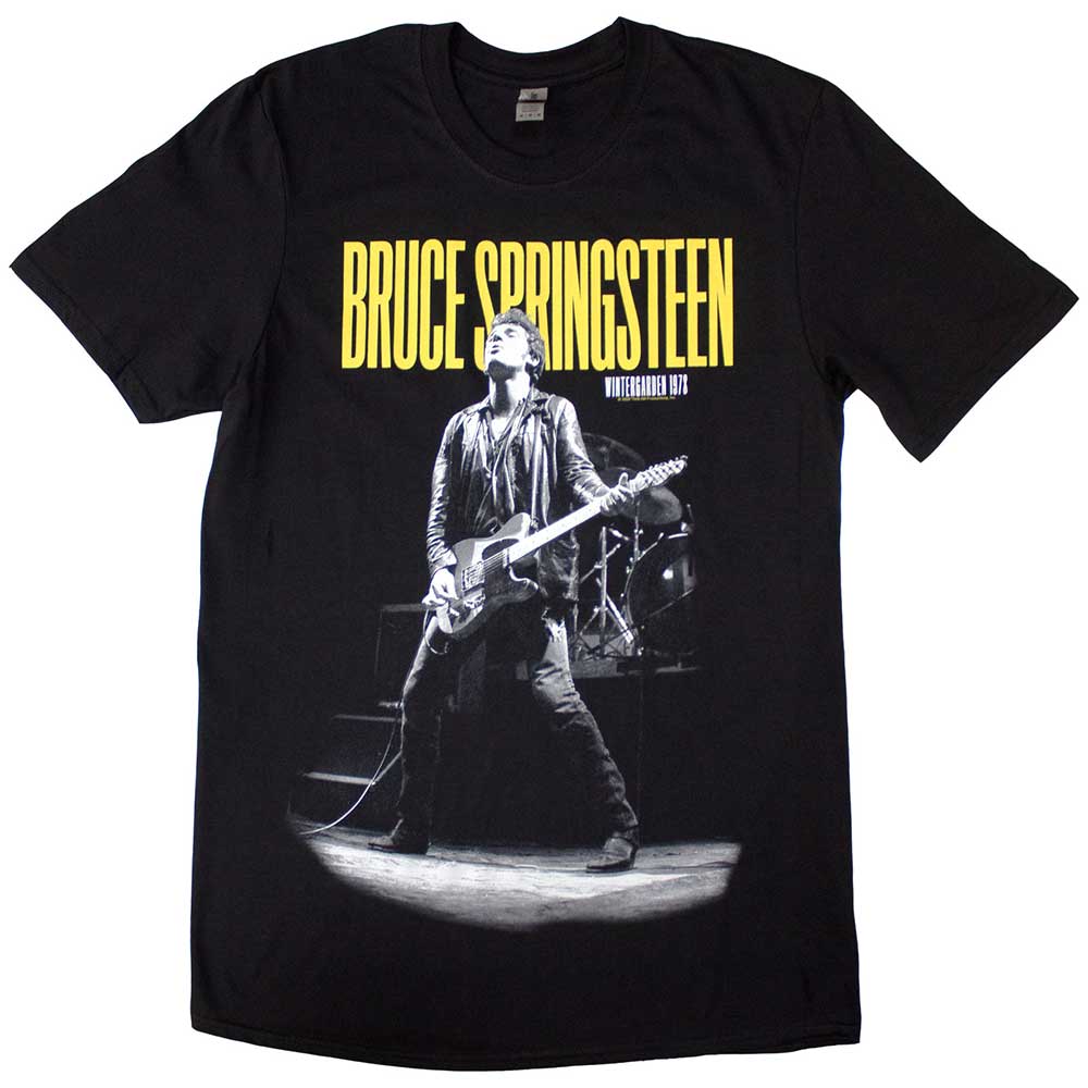 Bruce Springsteen Unisex T-Shirt: Winterland Ballroom Guitar (Black)