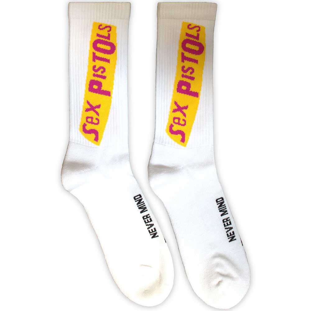 The Sex Pistols Unisex Terry Socks: Never Mind The Bollocks (White) (UK Size 7 - 11)