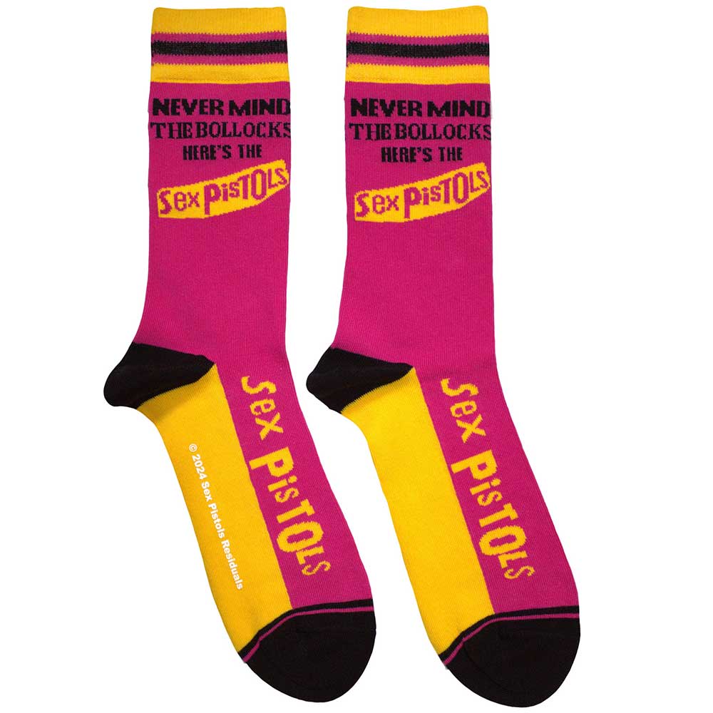 The Sex Pistols Unisex Ankle Socks: Never Mind The Bollocks Stripes (Pink)