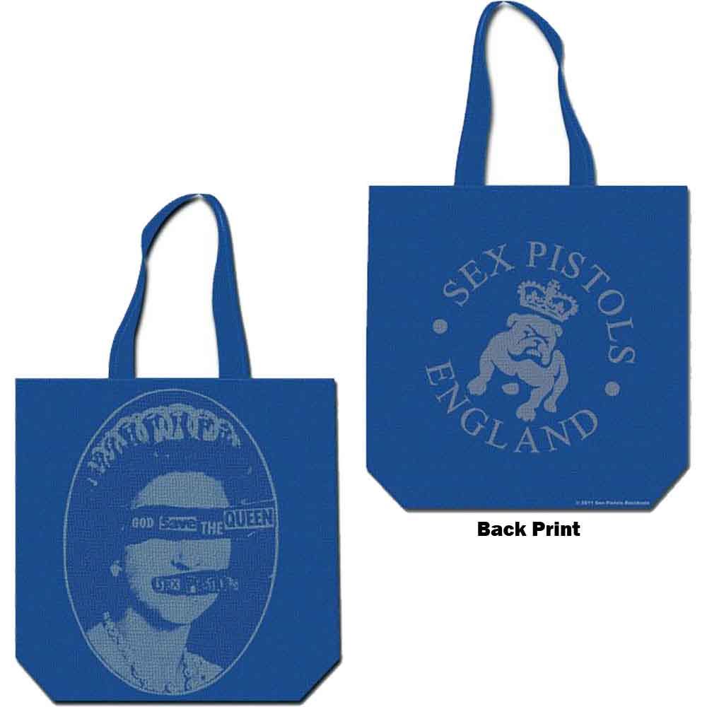 The Sex Pistols Cotton Tote Bag: God Save the Queen (Multicolour) (Back Print)