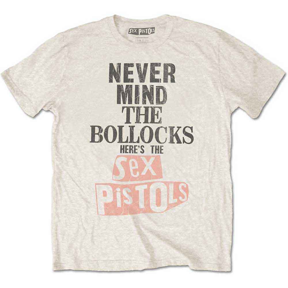 The Sex Pistols Unisex T-Shirt: Bollocks Distressed (Natural)