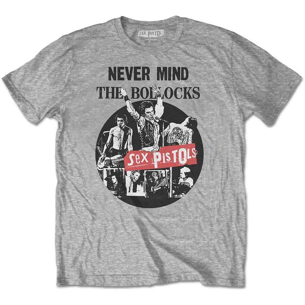 The Sex Pistols Unisex T-Shirt: Never Mind The Bollocks Live (Grey)