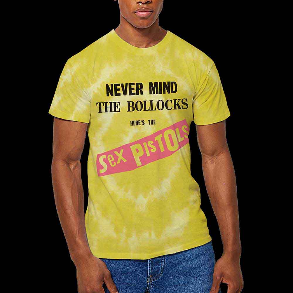 The Sex Pistols Unisex T-Shirt: Never Mind the Blocks Original Album (Yellow) (Wash Collection)