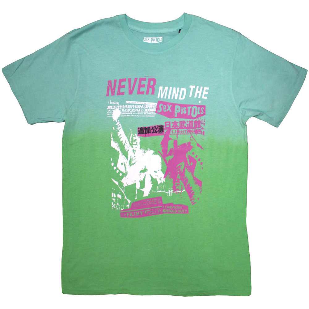 The Sex Pistols Unisex T-Shirt: NMTB Japan (Green) (Wash Collection)