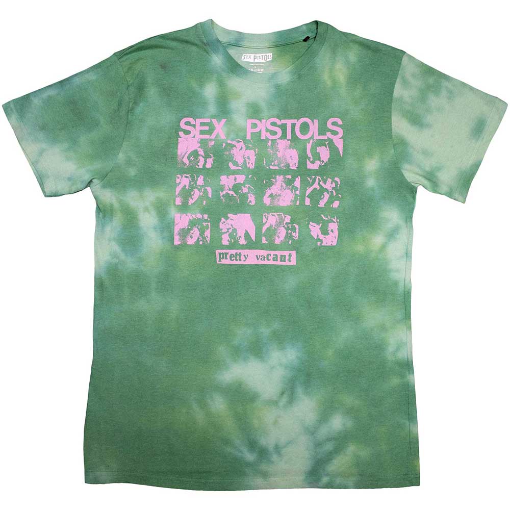 The Sex Pistols Unisex T-Shirt: Pretty Vacant (Green) (Wash Collection)