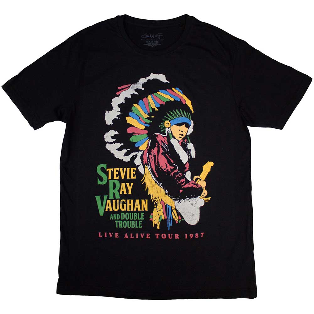 Stevie Ray Vaughan Unisex T-Shirt: Double Trouble (Black)