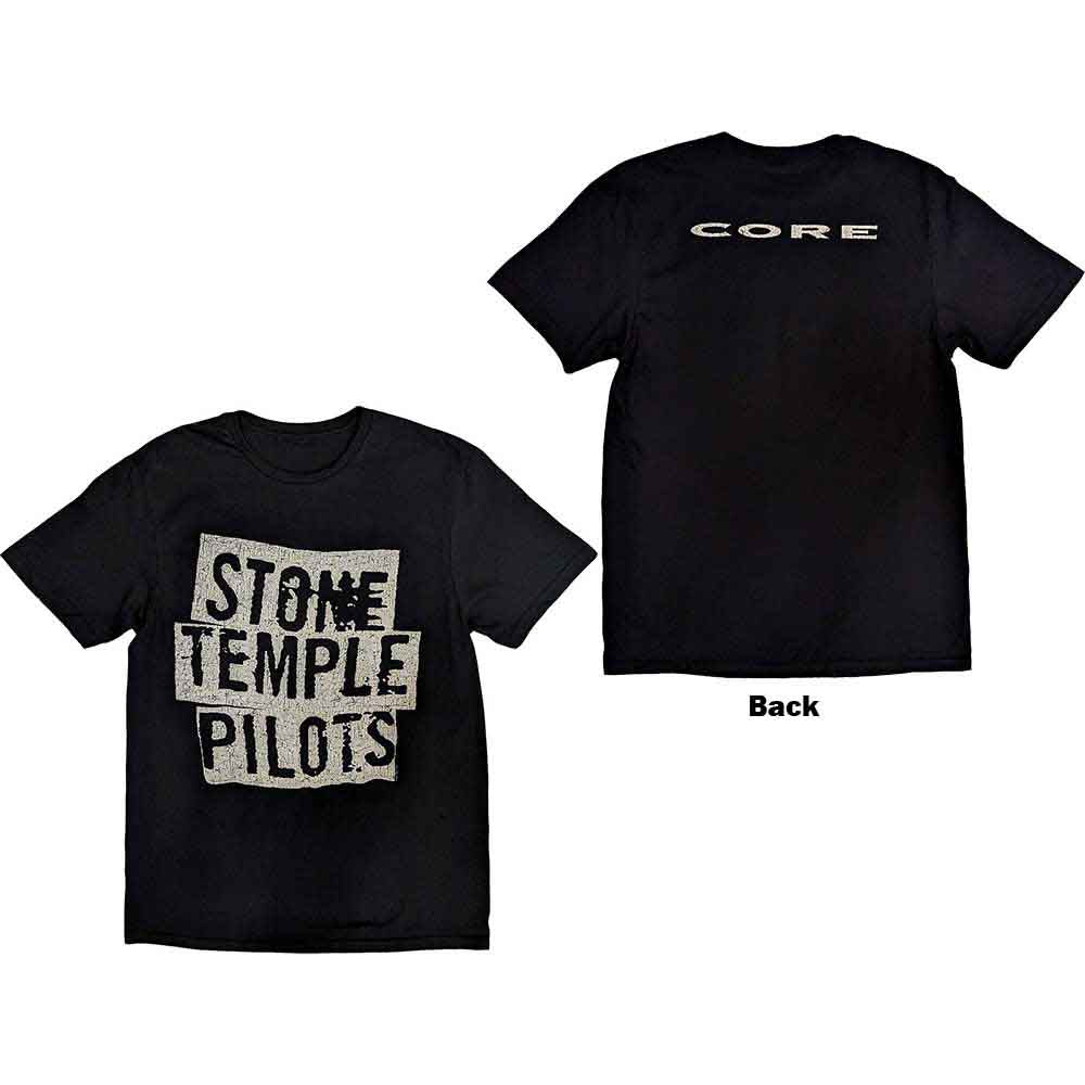 Stone Temple Pilots Unisex T-Shirt: Core (Black) (Back Print)