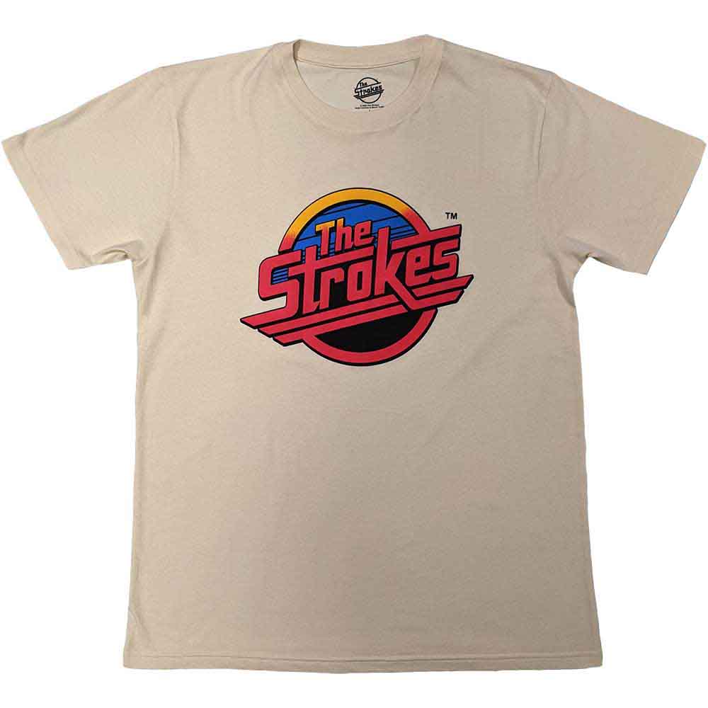 The Strokes Unisex T-Shirt: Red Logo (Natural)