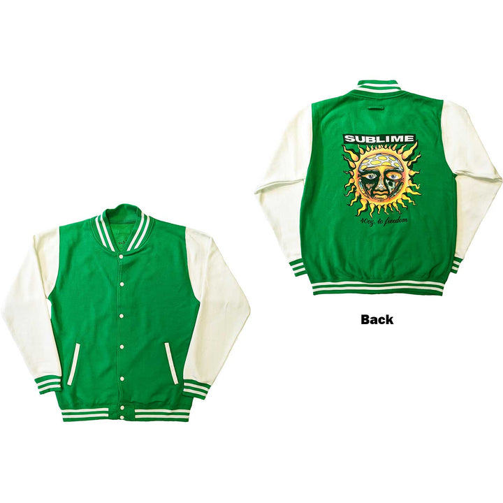 40oz To Freedom (Back Print) Unisex Varsity Jacket | Sublime