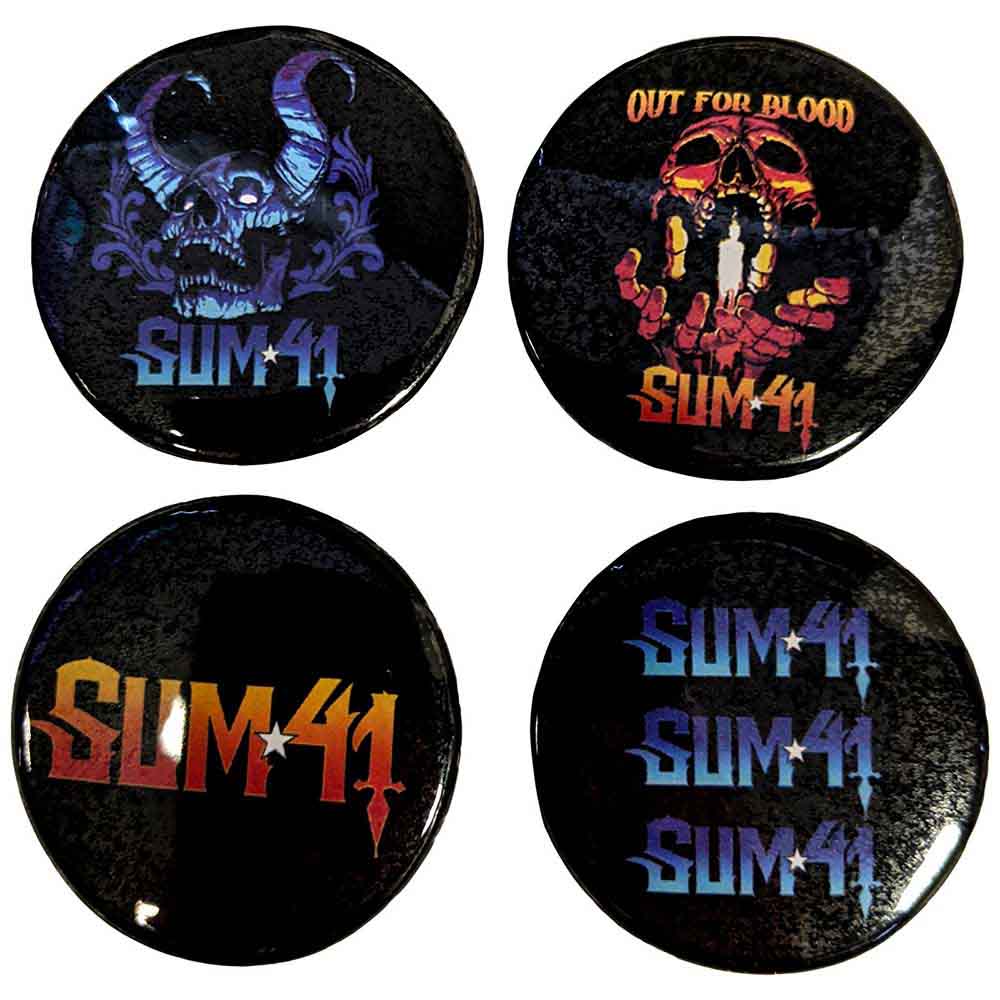 Sum 41  Pin Badge Pack: Out For Blood  (Ex-Tour)