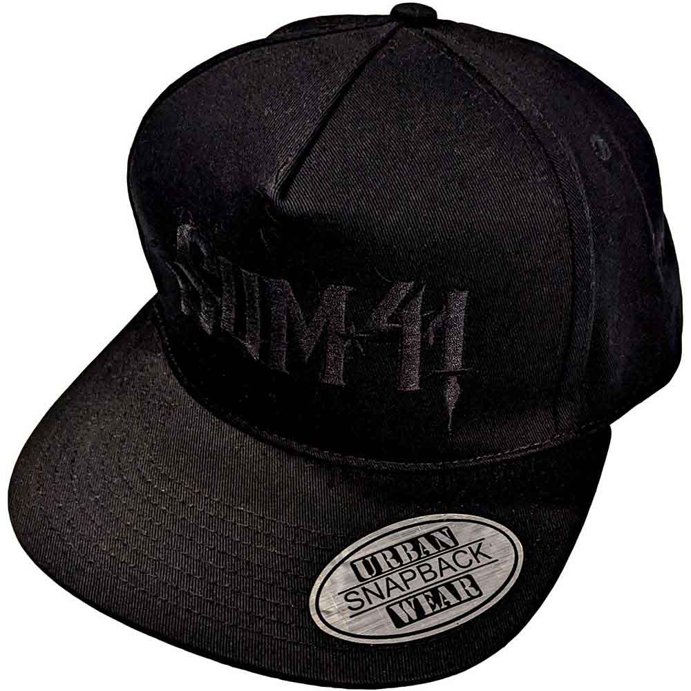 Sum 41 Unisex Snapback Cap: Black Logo (Black) (Ex-Tour)