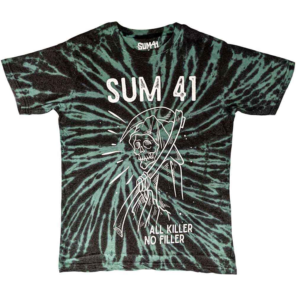 Sum 41 Unisex T-Shirt: Reaper (Green) (Wash Collection)