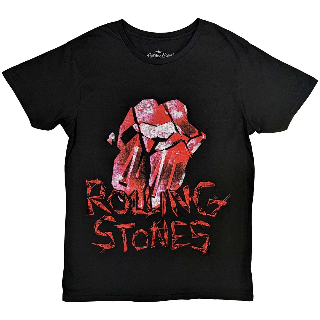 Hackney Diamonds Cracked Glass Tongue Unisex T-Shirt | The Rolling Stones