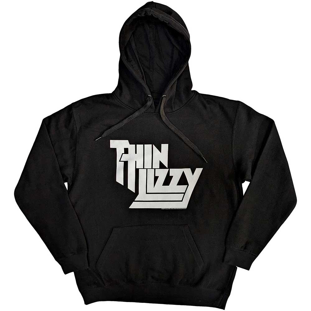 Thin Lizzy Unisex Pullover Hoodie: Stacked Logo (Black)